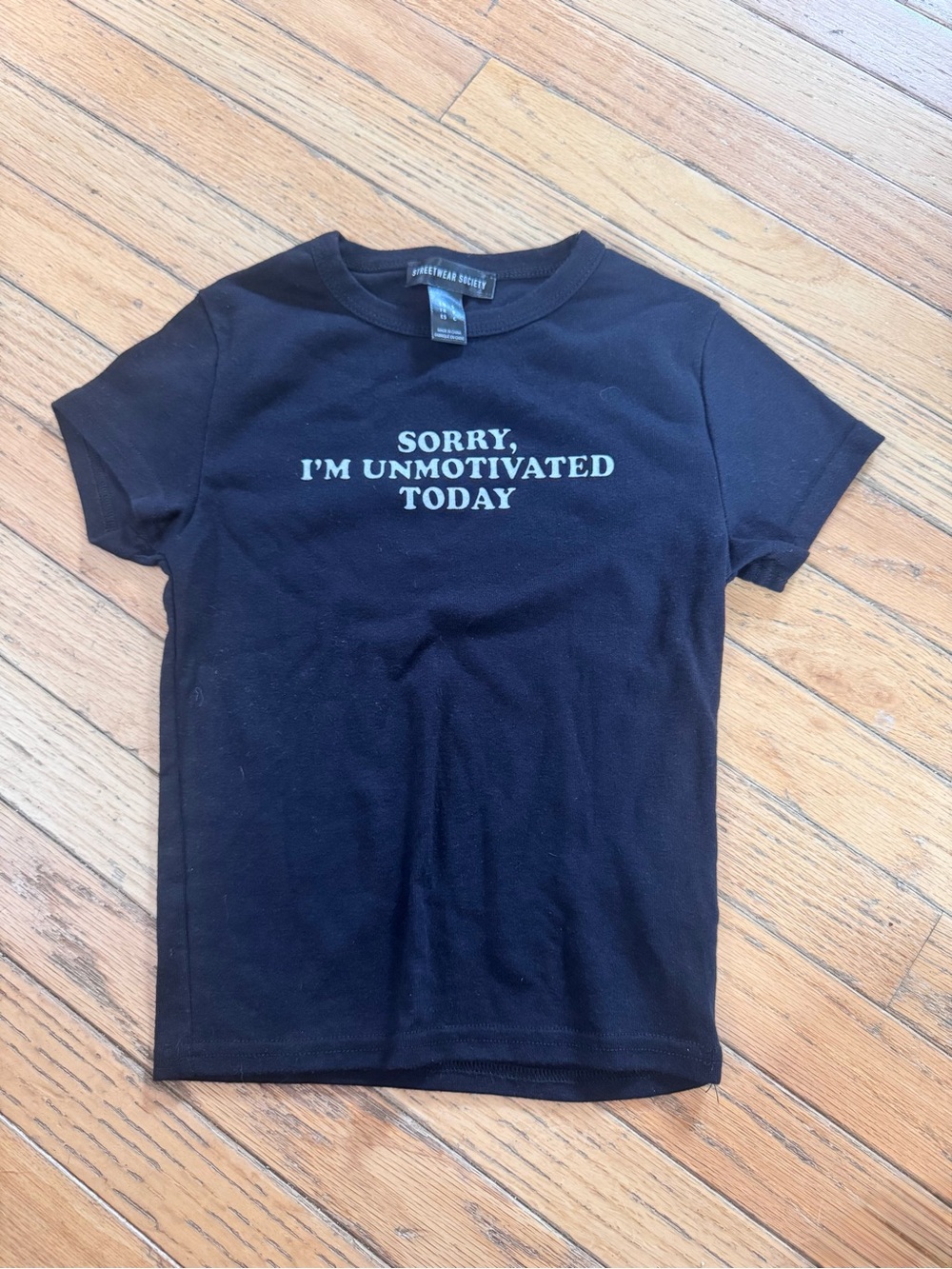 Streetwear Society Black Tee with White Text